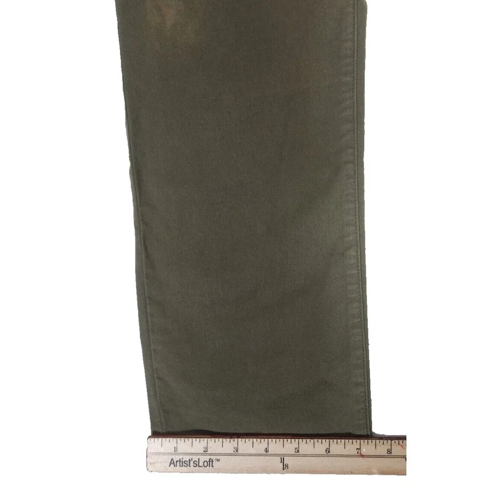 Flint and Tinder Slim Fit Pants Men's 34x30 Green Olive 5 Pocket Straight Leg
